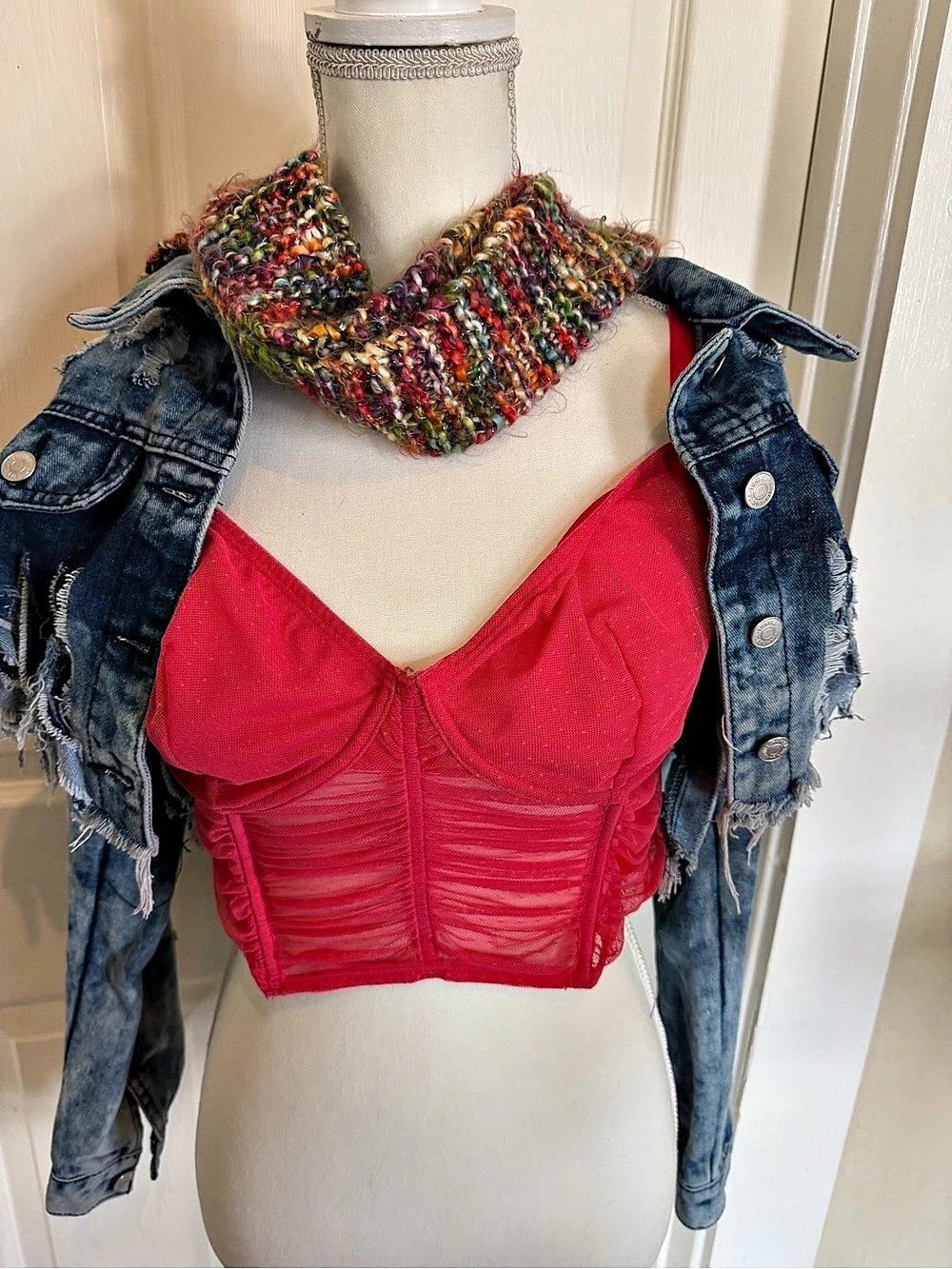 No Boundaries Pink Mesh Camisole Size XL